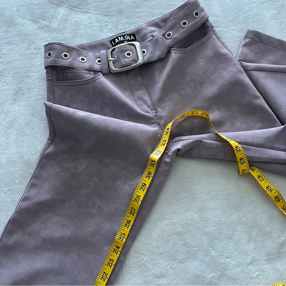 I.AM.GIA Natali Pant in Purple Size Small Belted Relaxed Fit - Picture 9 of 9